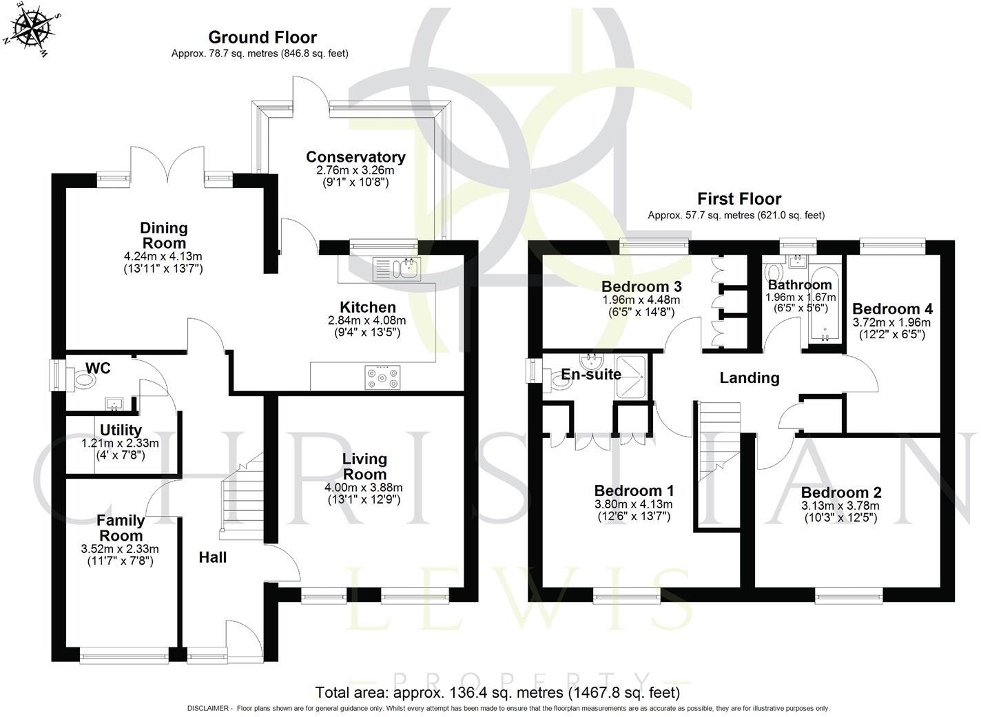Woodlands, Evesham floorplan