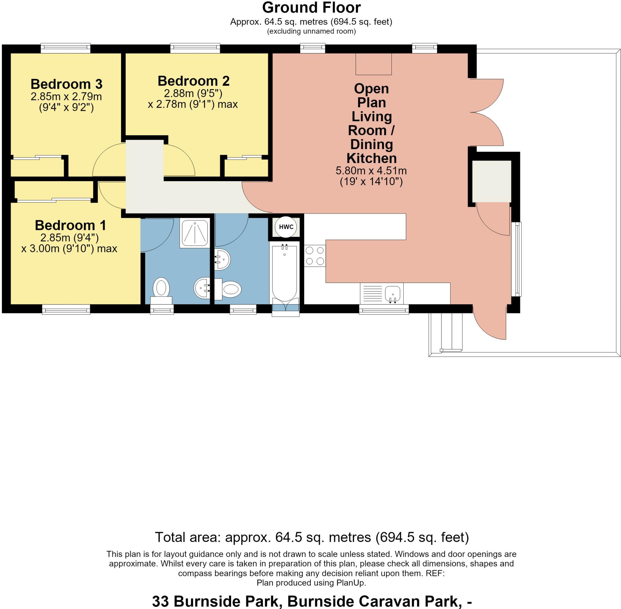 Whiteside Lodge, 33 Burnside Park, Keswick, Cumbria, CA12 4PF floorplan