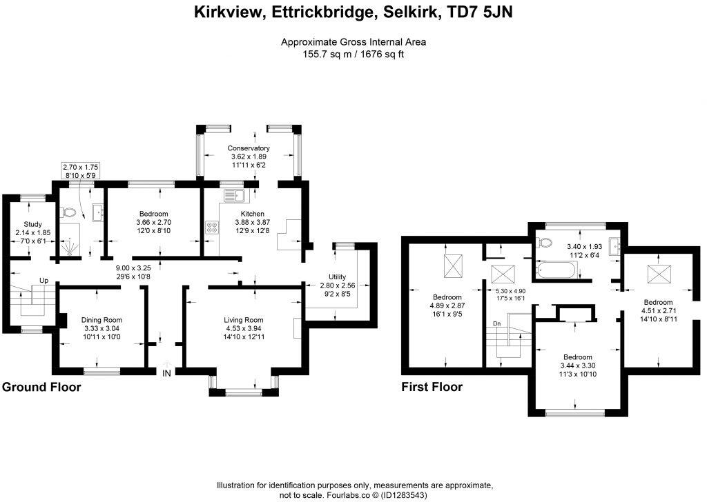 Kirkview, Woodend Road, Ettrickbridge, Selkirk, TD7 5JN floorplan