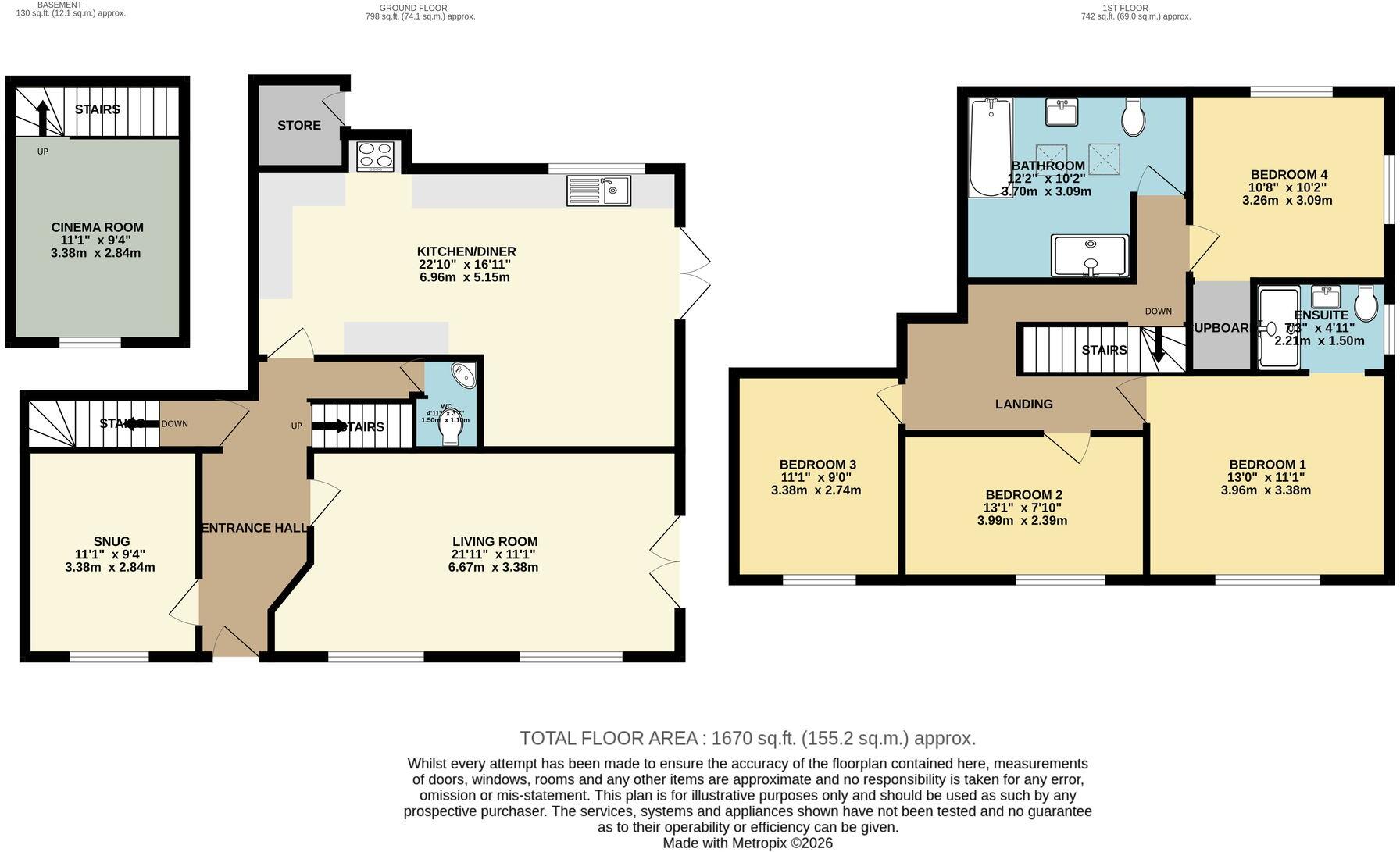 50, Castle Street, Hadley, TF1 floorplan