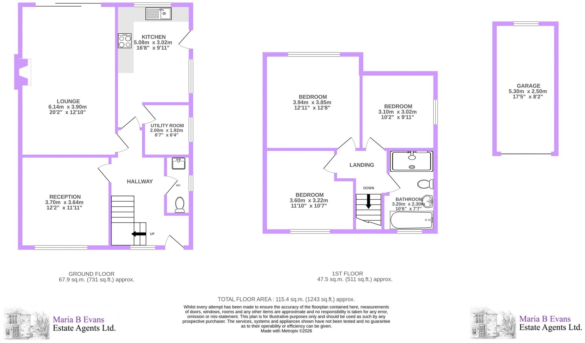 29 Lindley Drive, Parbold WN8 7ED floorplan