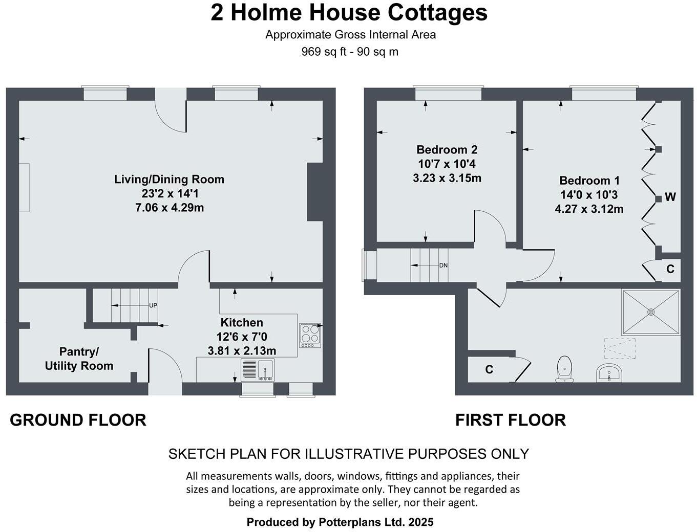 2 Holme House Cottages, Piercebridge floorplan