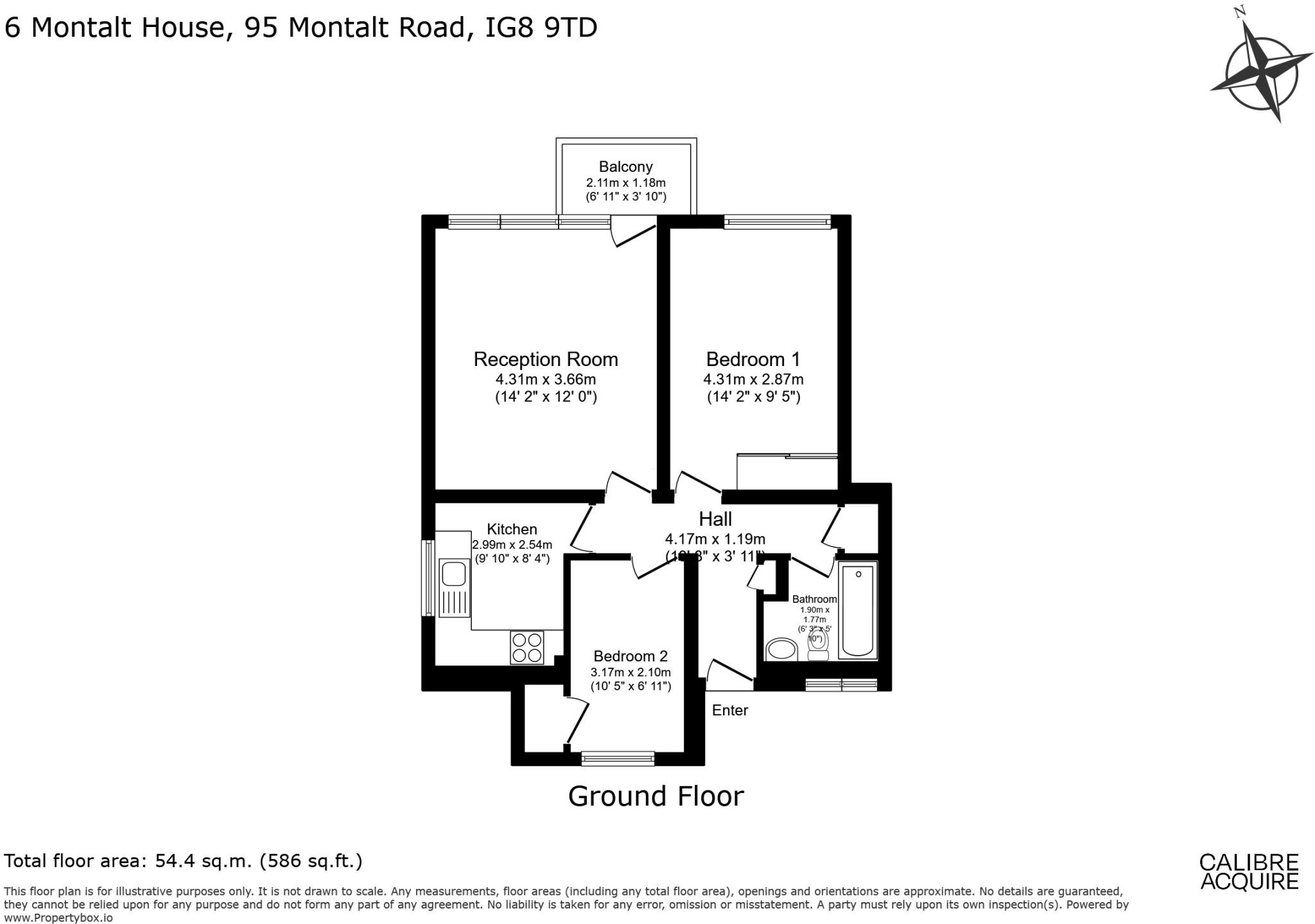 Montalt House, Montalt Road, Woodford Green, Waltham Forest floorplan
