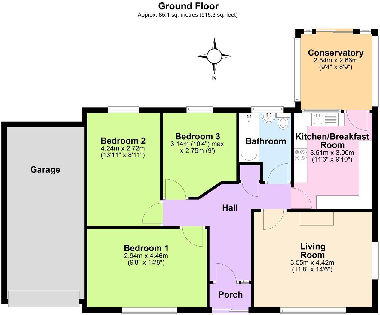 Walton, Presteigne floorplan