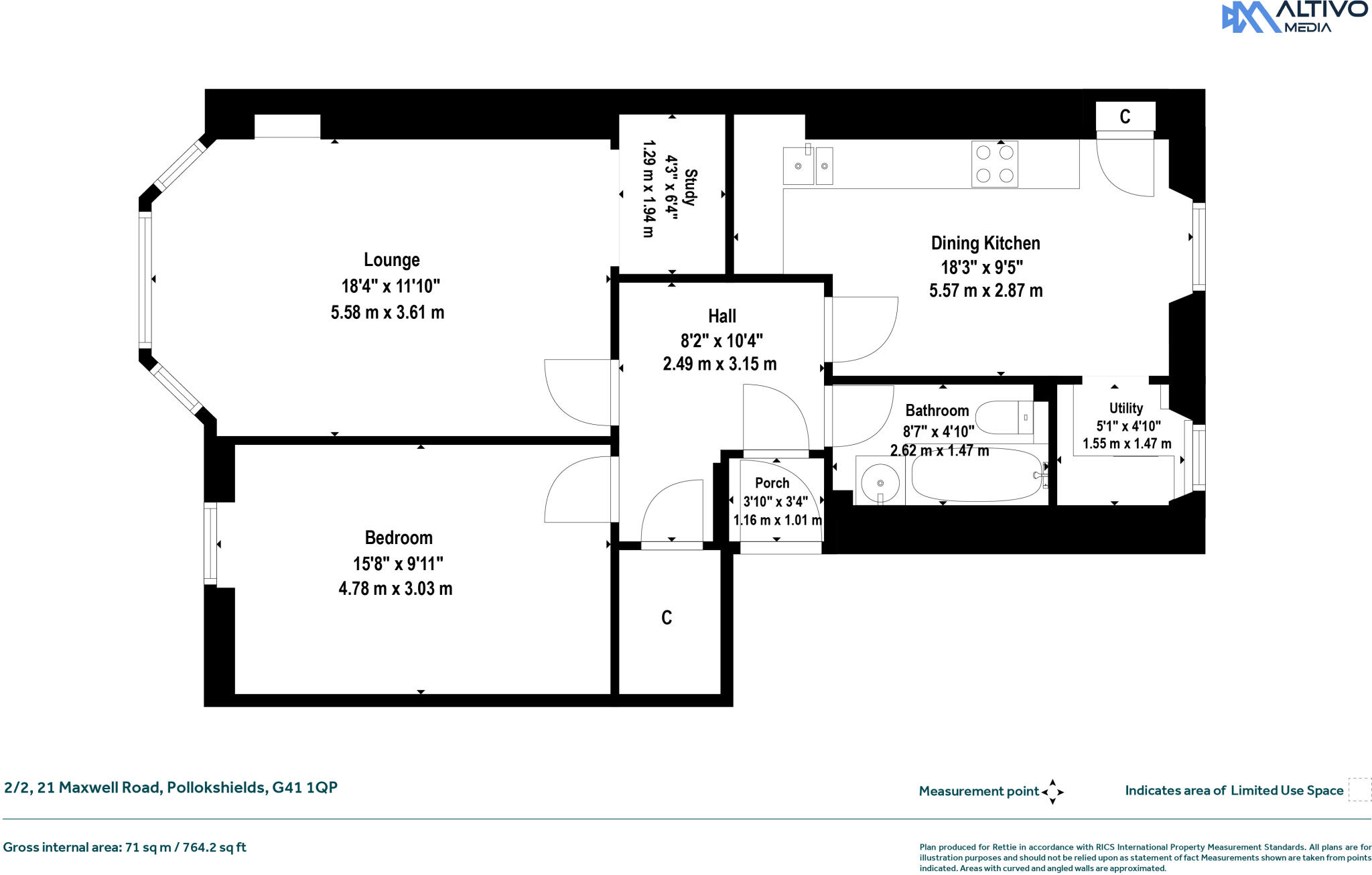 Maxwell Road, Pollokshields floorplan