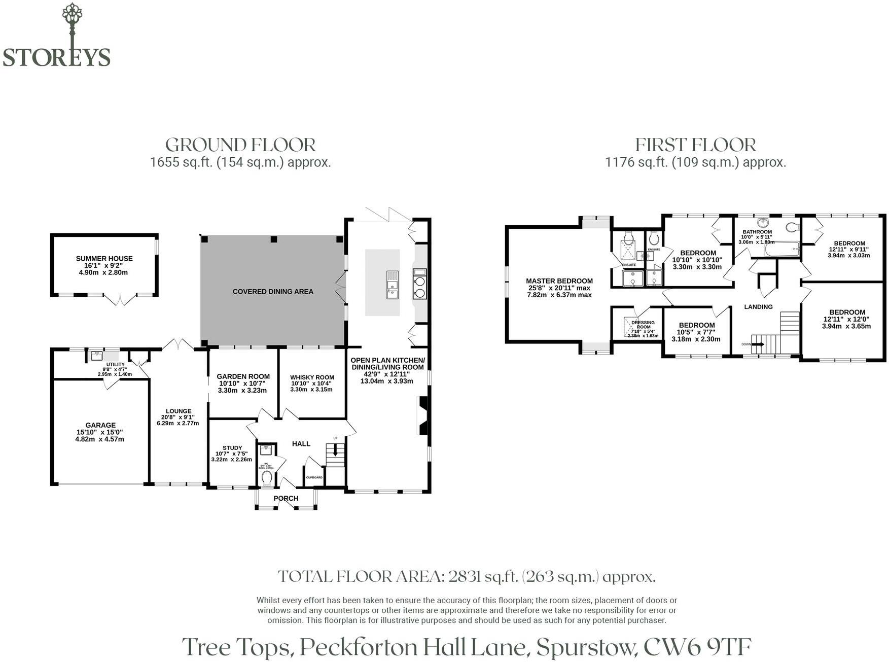 Tree Tops, Peckforton Hall Lane, Spurstow, Tarporley, CW6 9TF floorplan