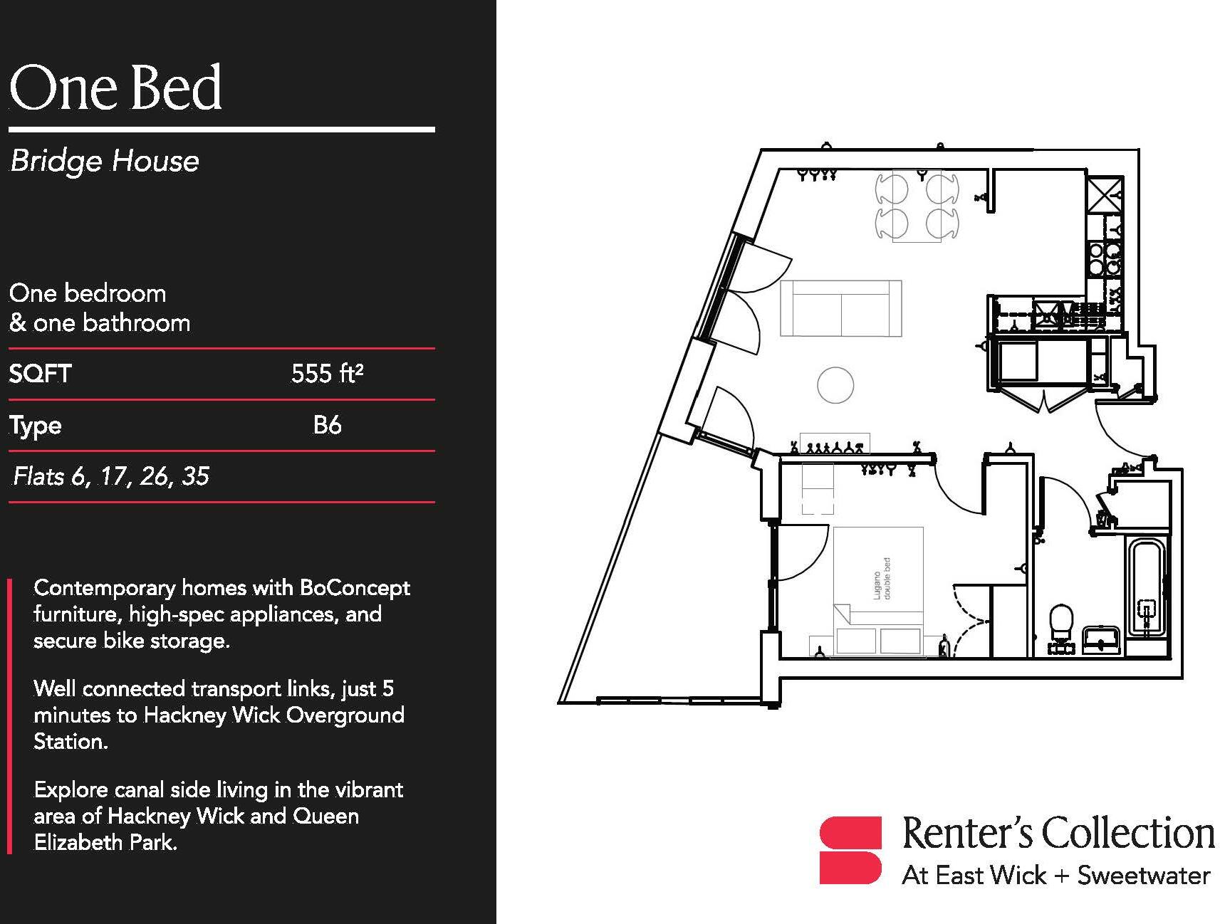 Flat 26 - Bridge House, 10, Parkes Street, London, E20 floorplan