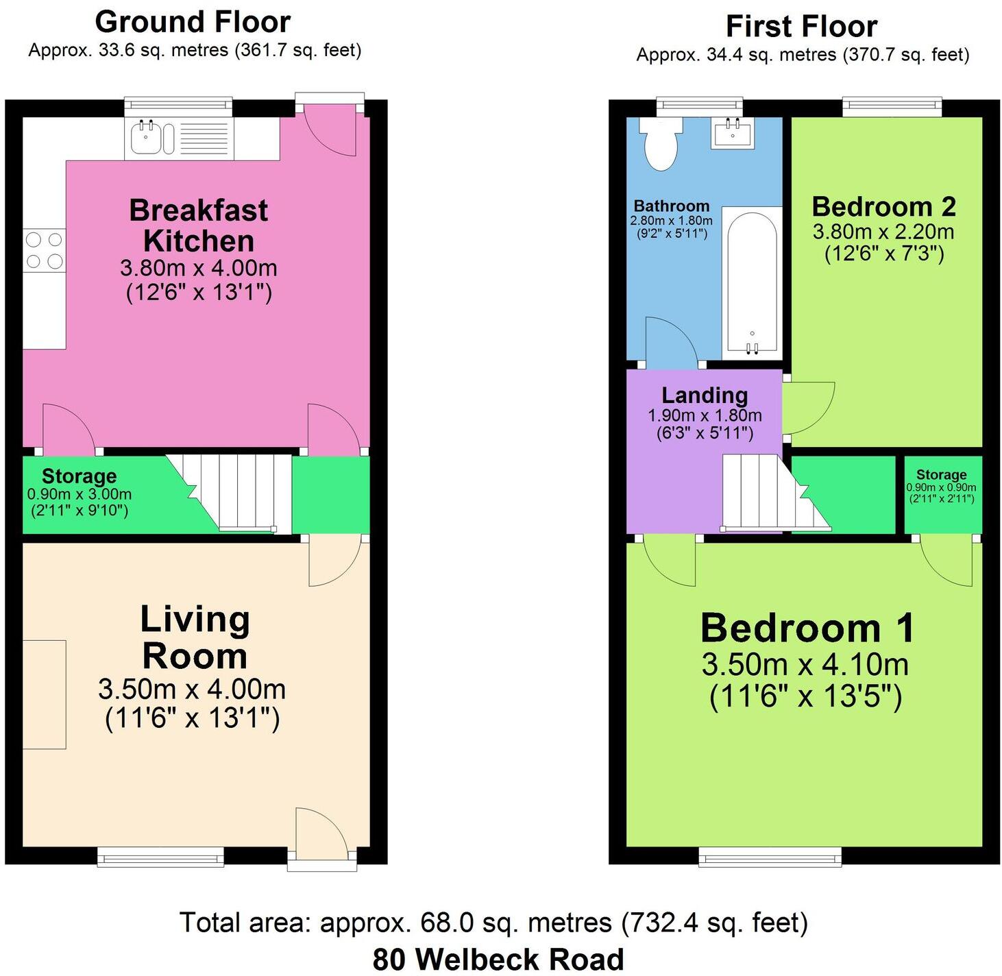 Welbeck Road, Bolsover, S44 floorplan