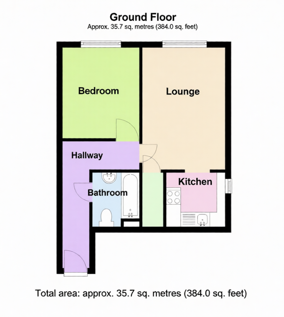 Flat 6, Hadleigh House, Rushden, NN10 0AT floorplan