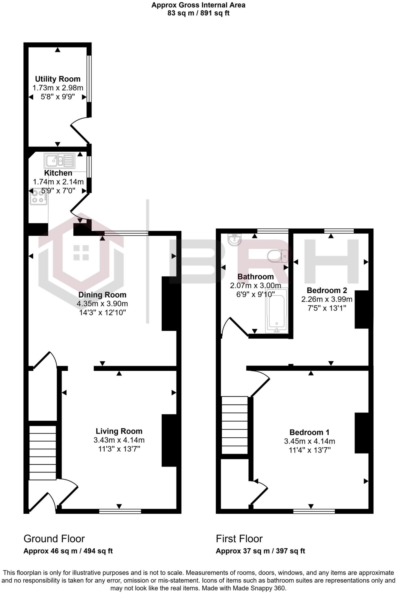 Gladstone Road, Doncaster, DN4 floorplan
