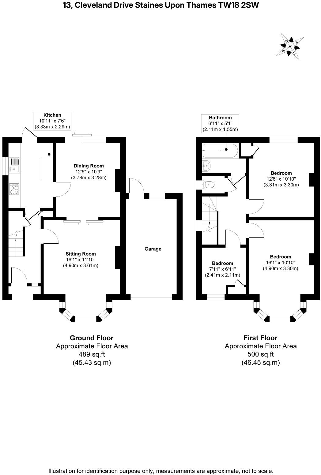 Cleveland Drive, Laleham, Staines-upon-Thames, TW18 floorplan