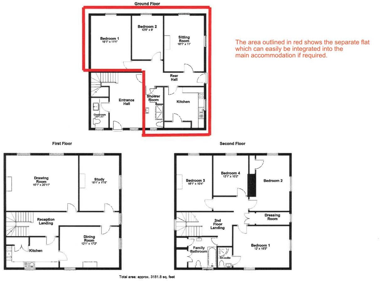 13 Claremont HIll, Shrewsbury, SY1 1RD floorplan