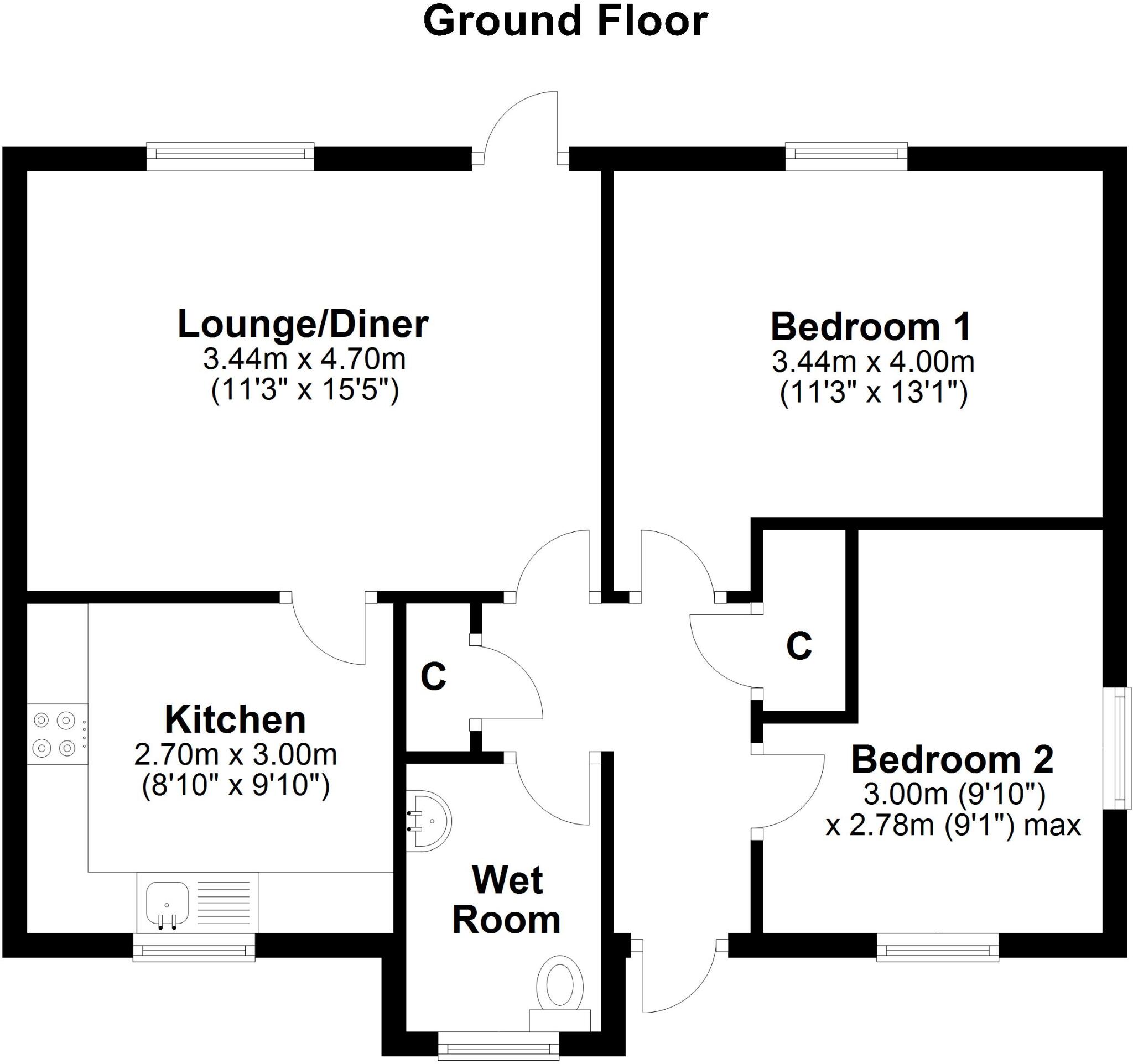 Meadow Close, Elmstead, Colchester, Essex, CO7 floorplan