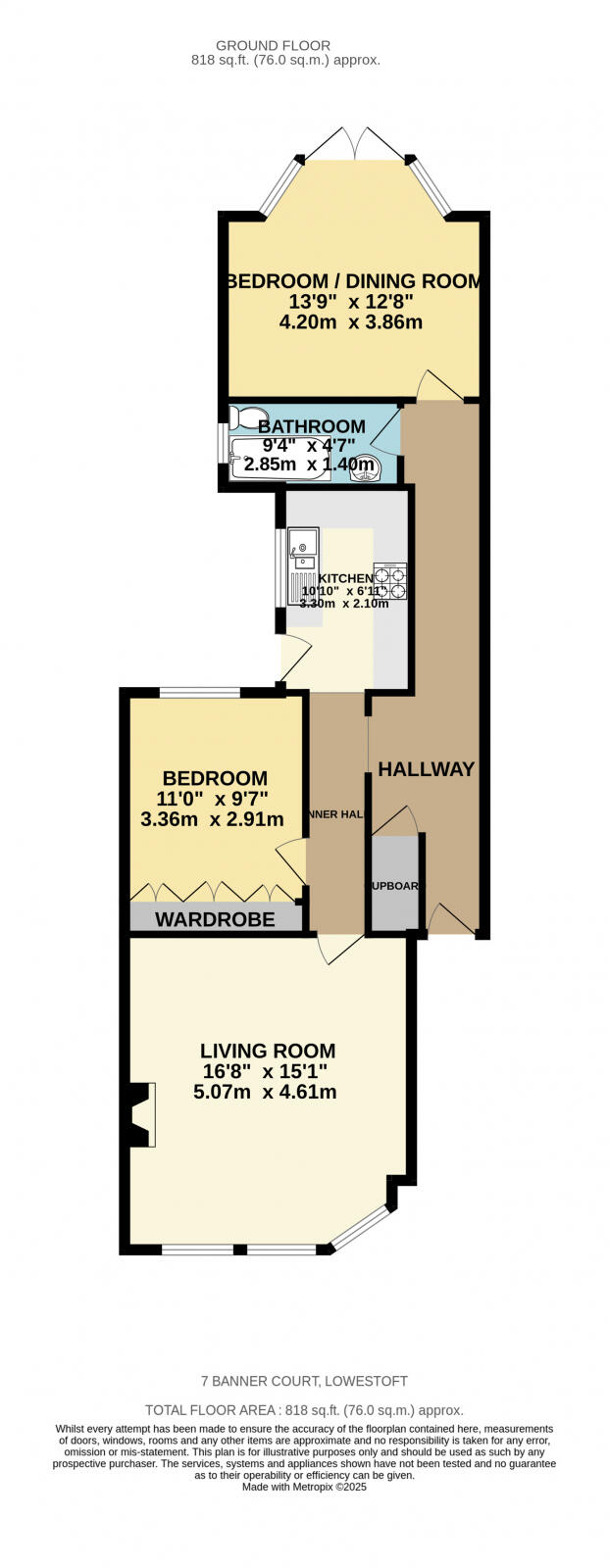 Banner Court, Kirkley Cliff Road, Lowestoft NR33 floorplan