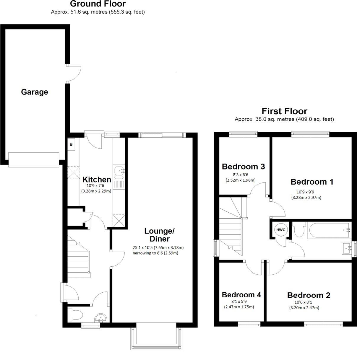 Dawson Drive, Hextable, Swanley, Kent, BR8 floorplan