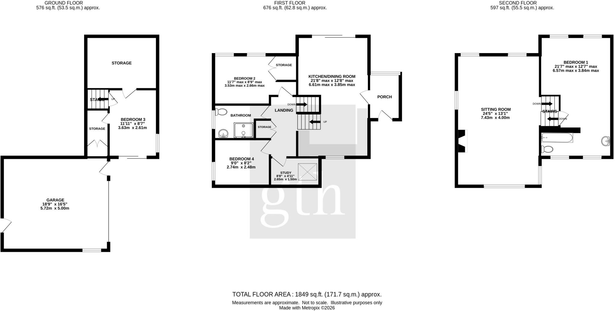 12, Tiverton Road, Silverton, Exeter, Devon, EX5 floorplan