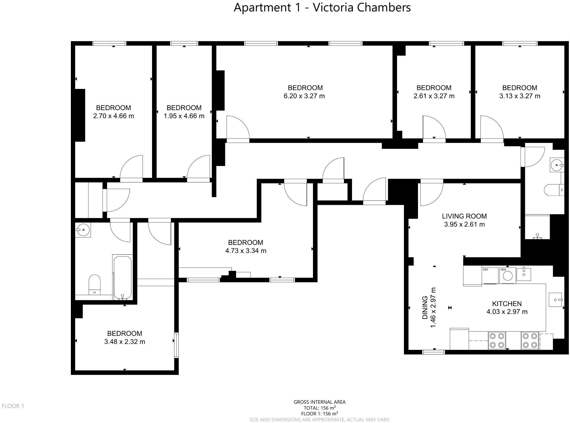 Flat 1, Victoria Chambers, - The Parade, CV32 4AG floorplan