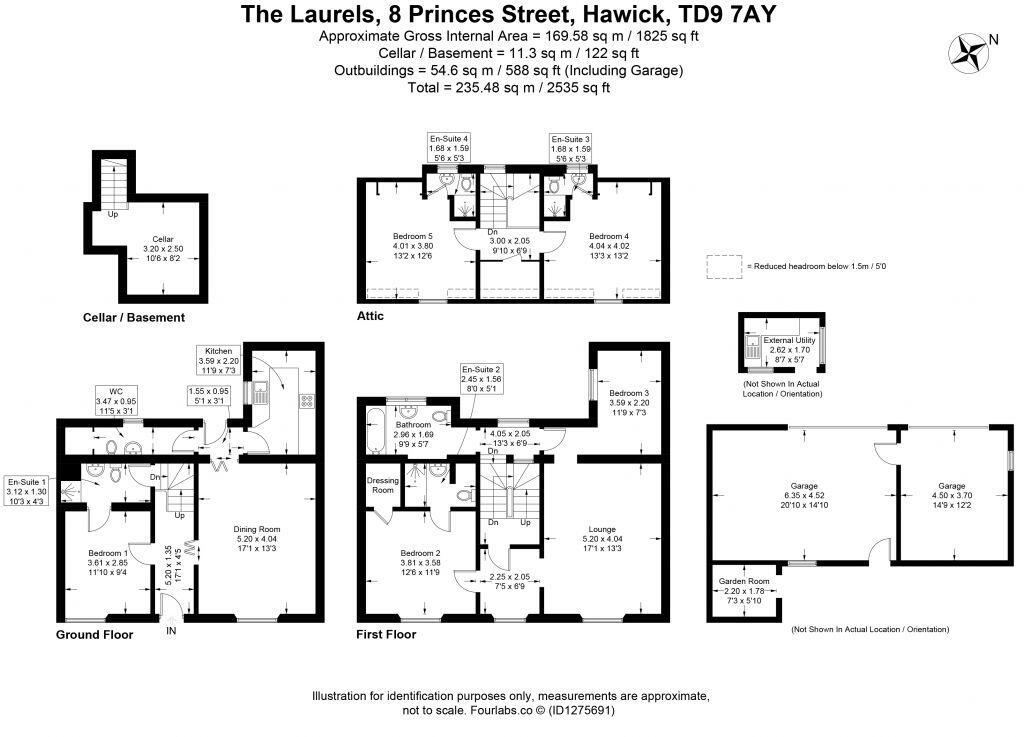 8 Princes Street, Hawick, TD9 7AY floorplan
