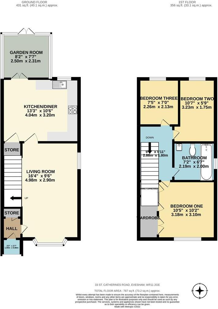 St Catherines Road Evesham floorplan