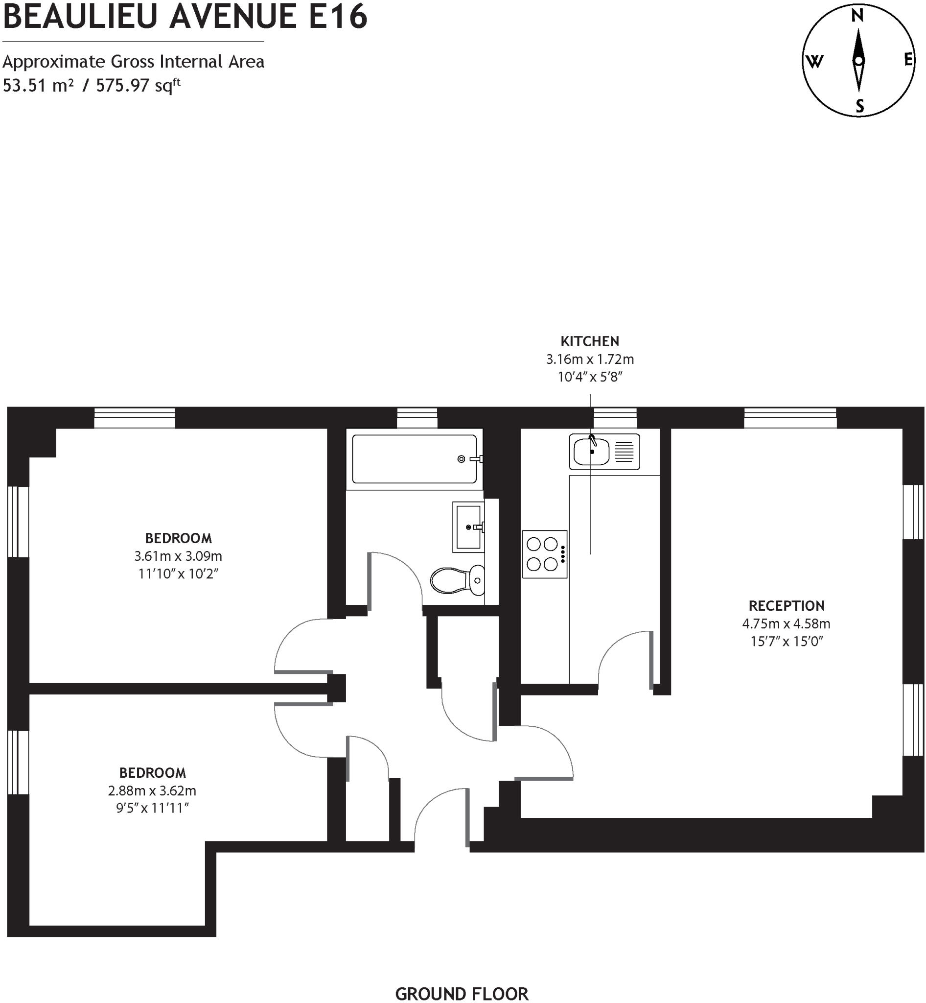Parr House, 12 Beaulieu Avenue, London, E16 floorplan