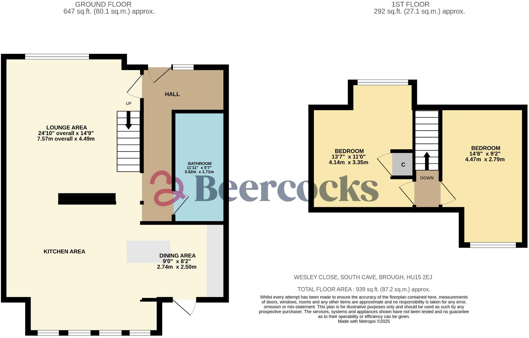 Wesley Close, South Cave, Brough, HU15 2EJ floorplan