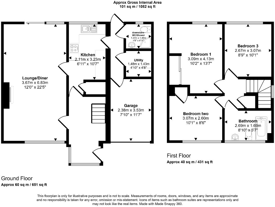 Parkside Avenue, Winterbourne, Bristol, BS36 1LX floorplan