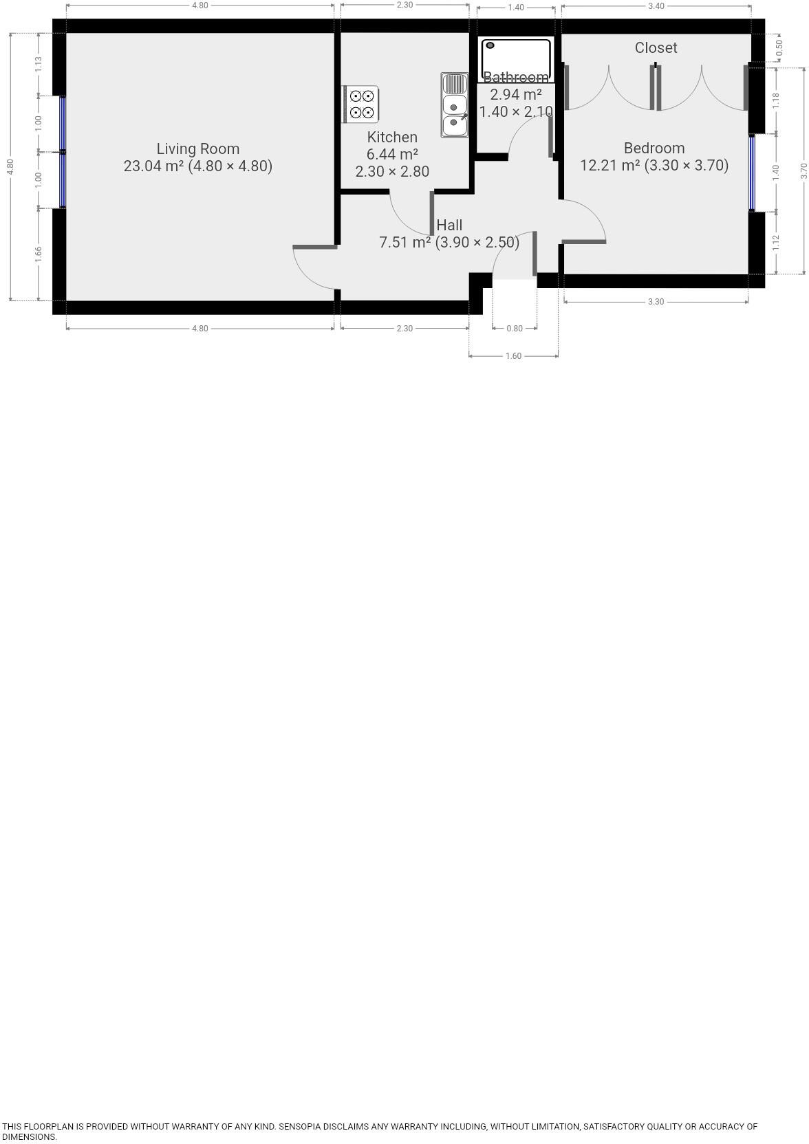 Flat , Pembroke Road, BS8 floorplan