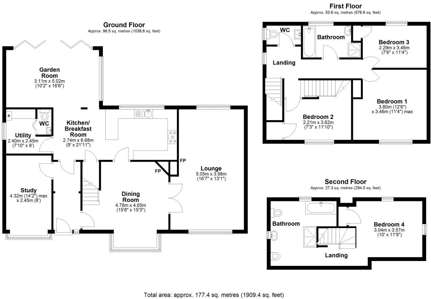 43 Highwalls Avenue, Dinas Powys, CF64 4AQ floorplan