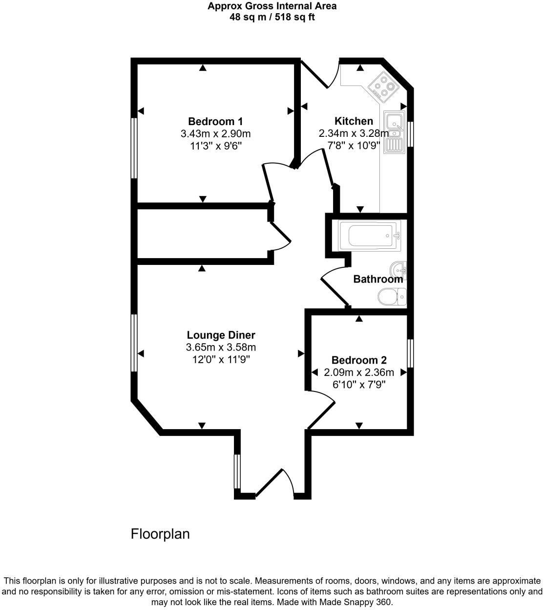 Gregorys, 9 Anstey Road, Alton, Hampshire, GU34 floorplan
