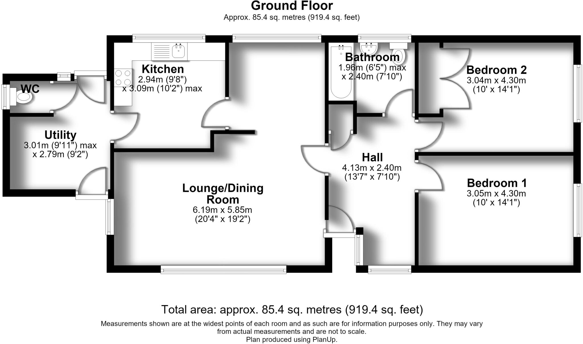 Ellesmere, Preston Gubbals Road, Bomere Heath, Shrewsbury, Shropshire floorplan