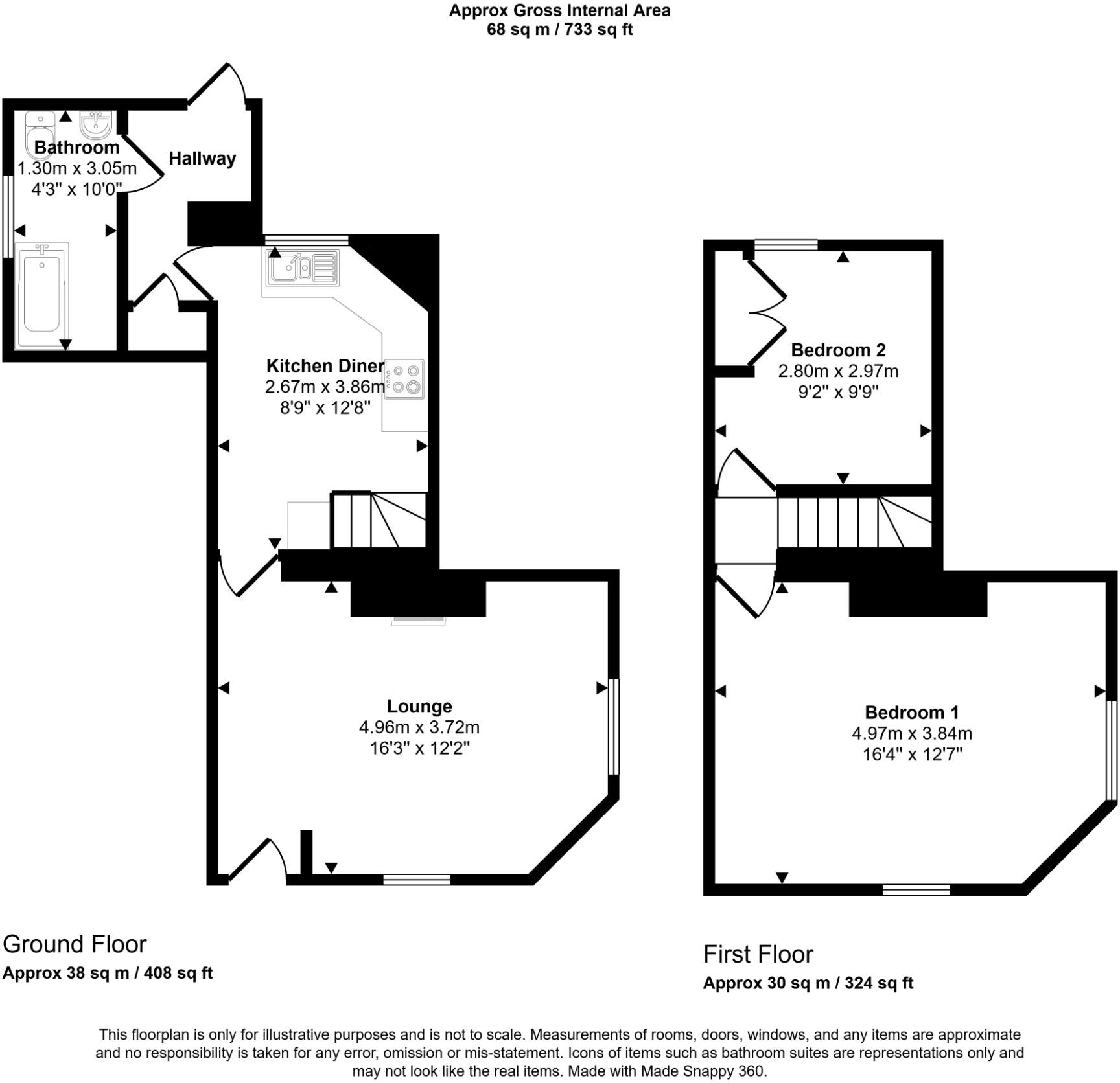 9 Burgedin Terrace, Rhuddlan, Denbighshire, LL18 5AN floorplan