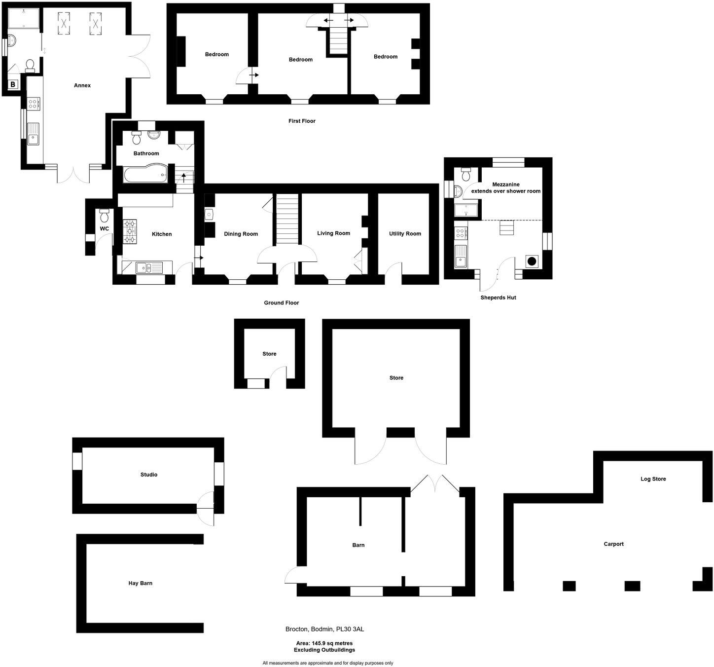 Washaway, PL30 floorplan