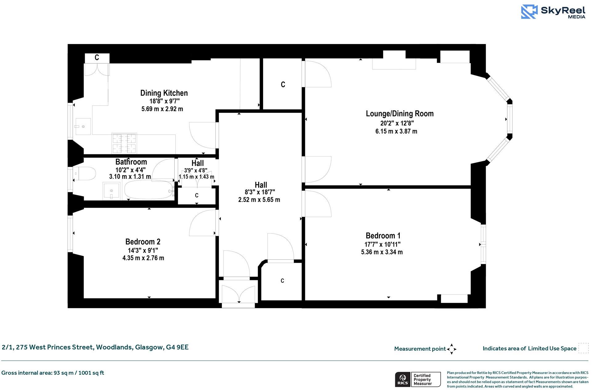 West Princes Street, Woodlands, Glasgow floorplan