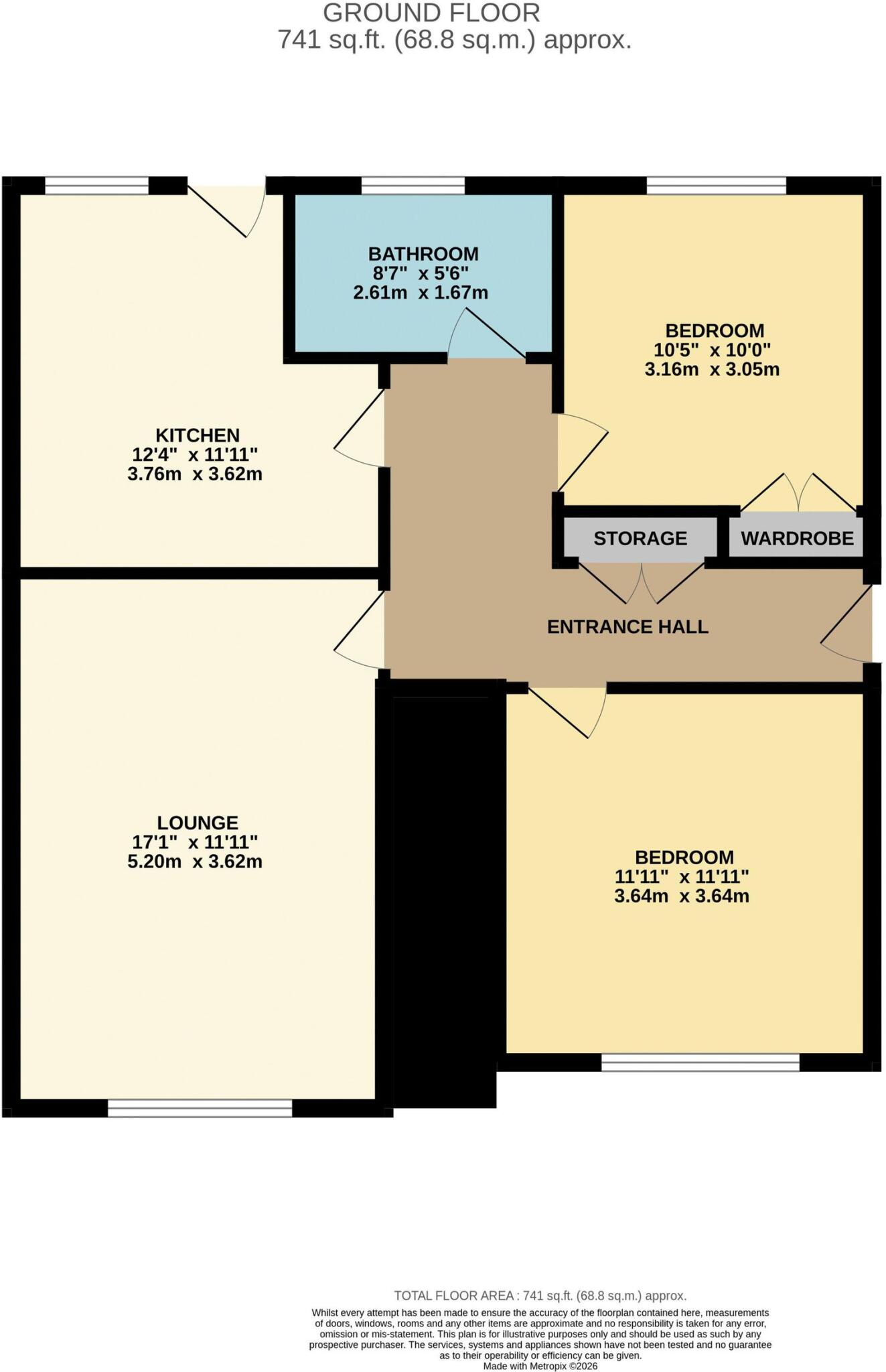 Greenways Avenue, Bournemouth, BH8 floorplan