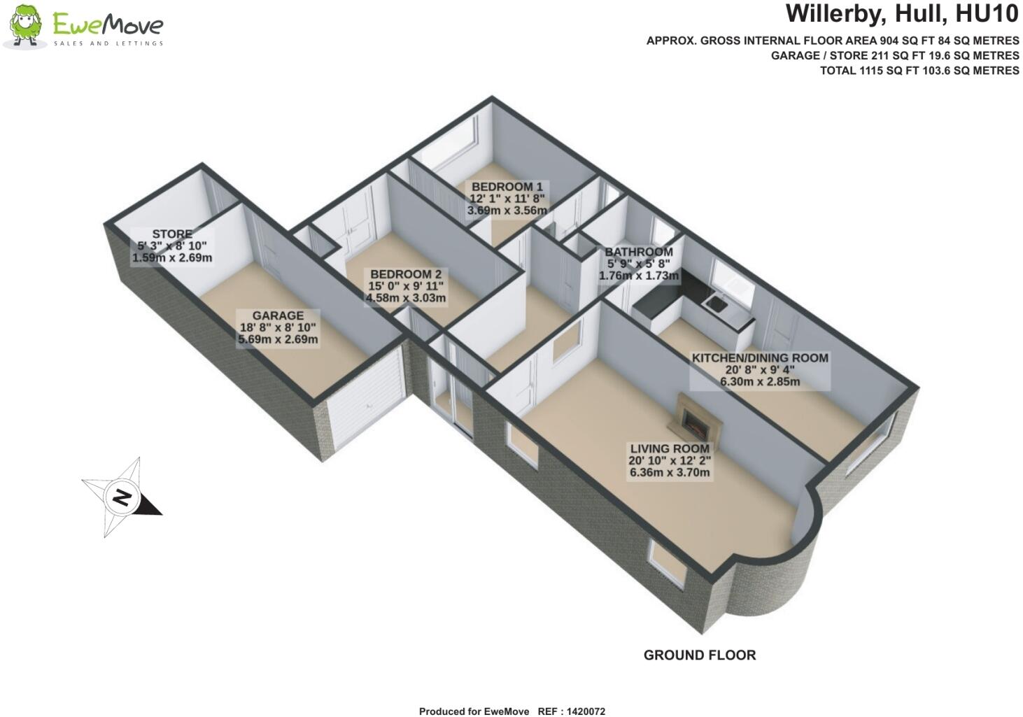 Well Lane, Willerby, East Riding Yorkshire, HU10 6HS floorplan