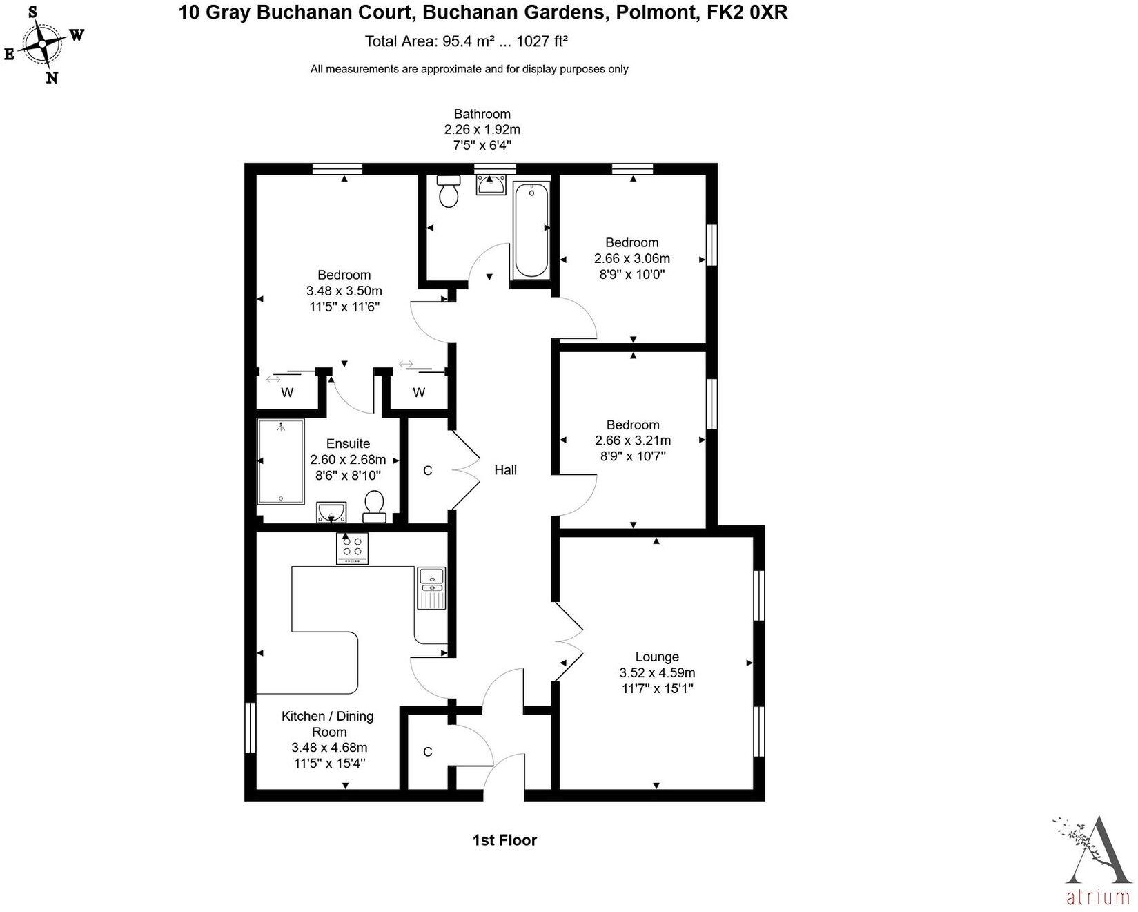 10 Gray Buchanan Court, Polmont, Falkirk, FK2 0XR floorplan