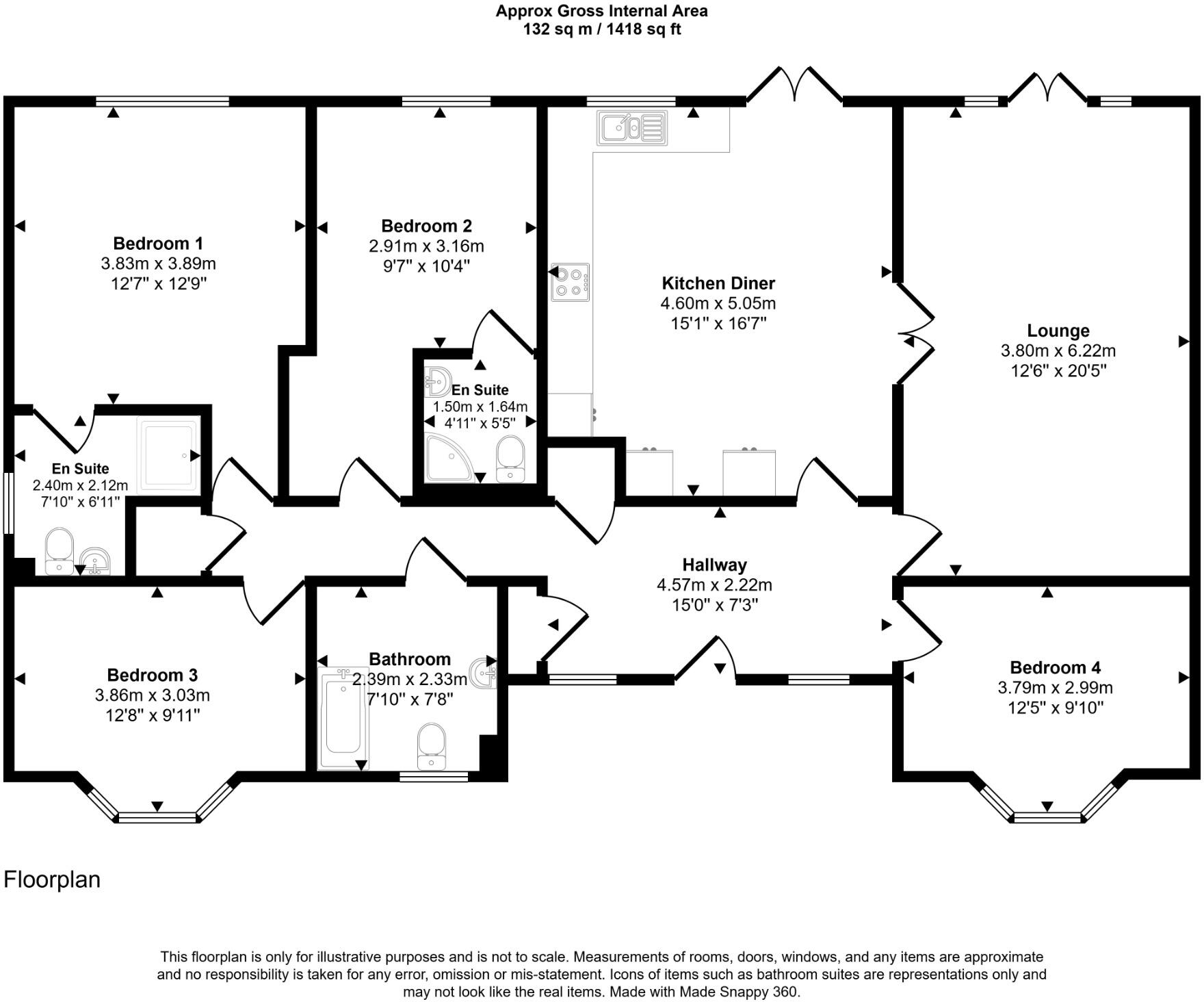 Lon HM Stanley, St. Asaph, Denbighshire, LL17 0EJ floorplan
