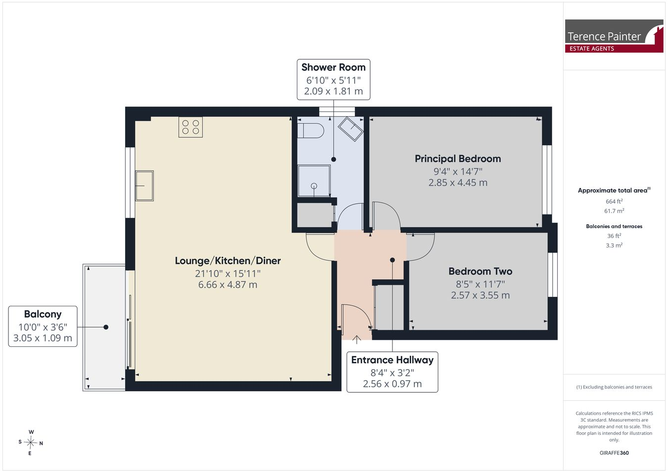 3 Steven Court  Pegwell Road, Ramsgate, CT11 floorplan