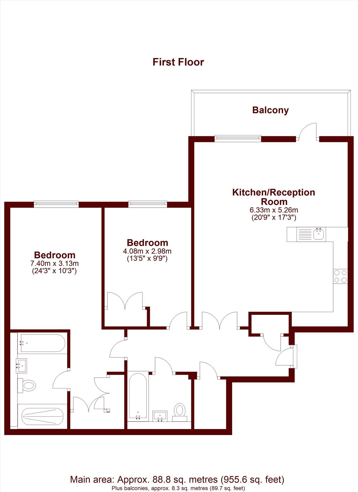 Chambers Park Hill, West Wimbledon floorplan