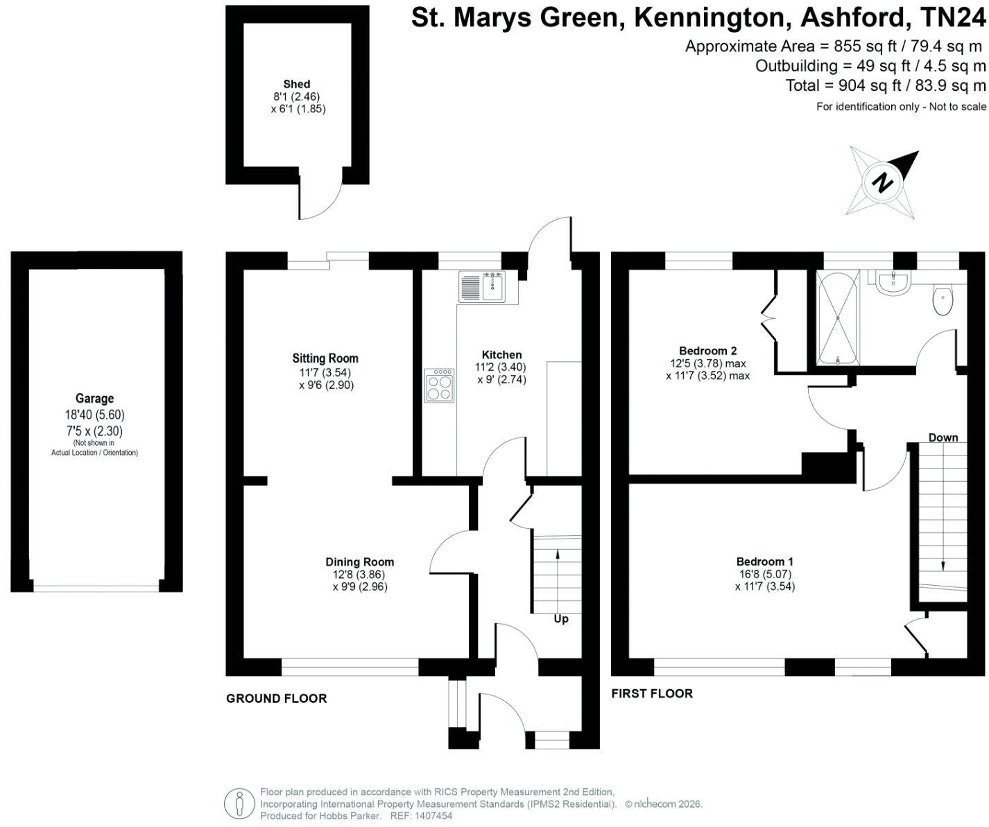 St. Marys Green, Kennington, Ashford, Kent, TN24 floorplan