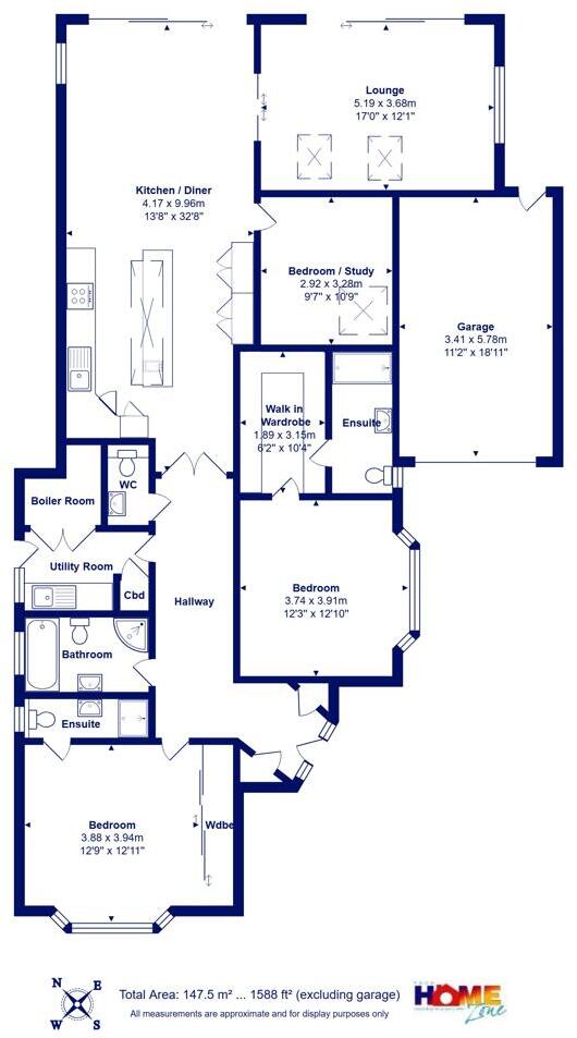 Brook Way, Friars Cliff floorplan