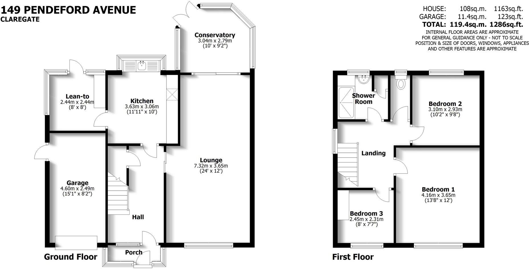 149 Pendeford Avenue, Tettenhall, Wolverhampton, WV6 9EP floorplan
