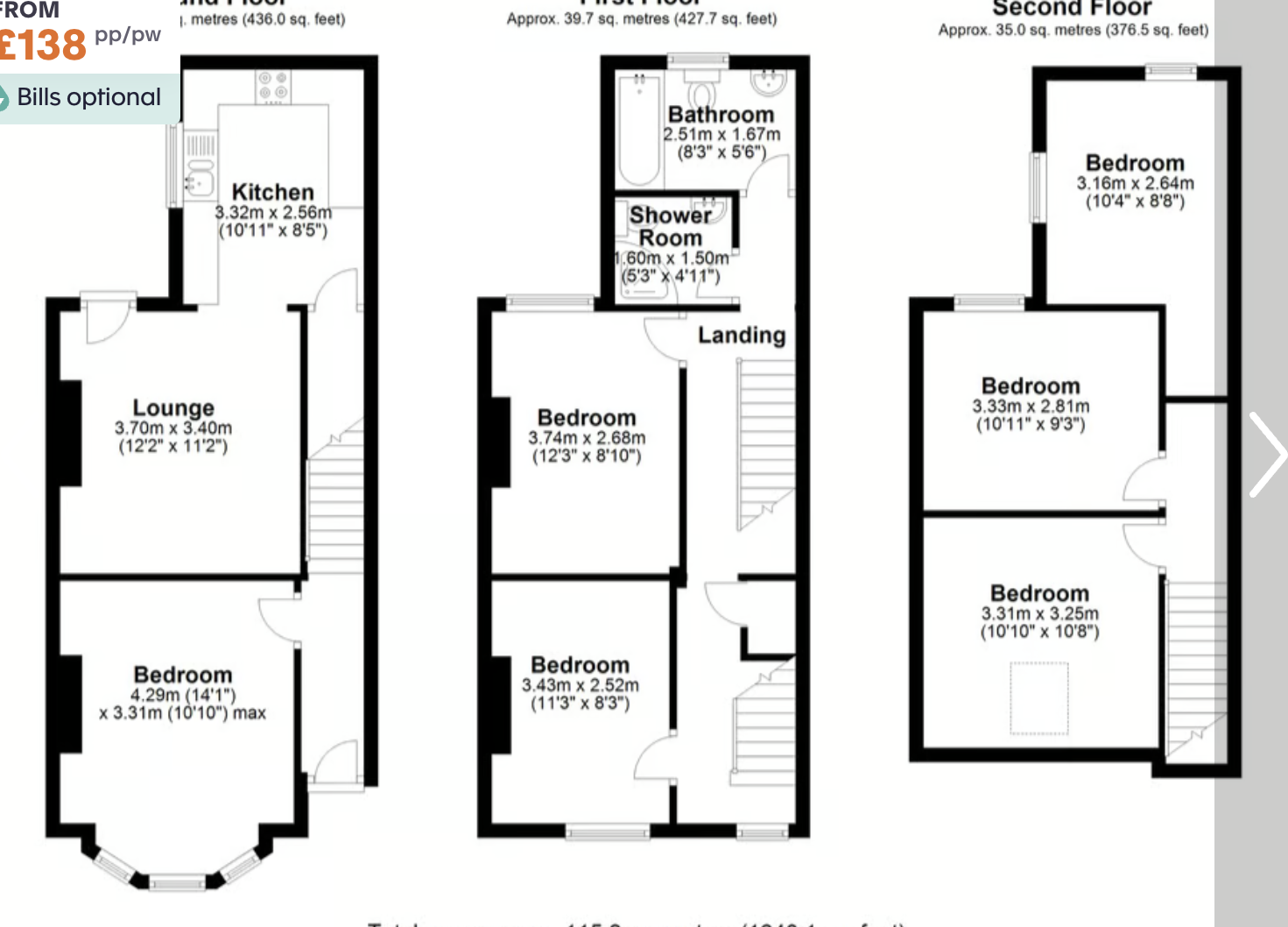 Cottesmore Road, Nottingham floorplan