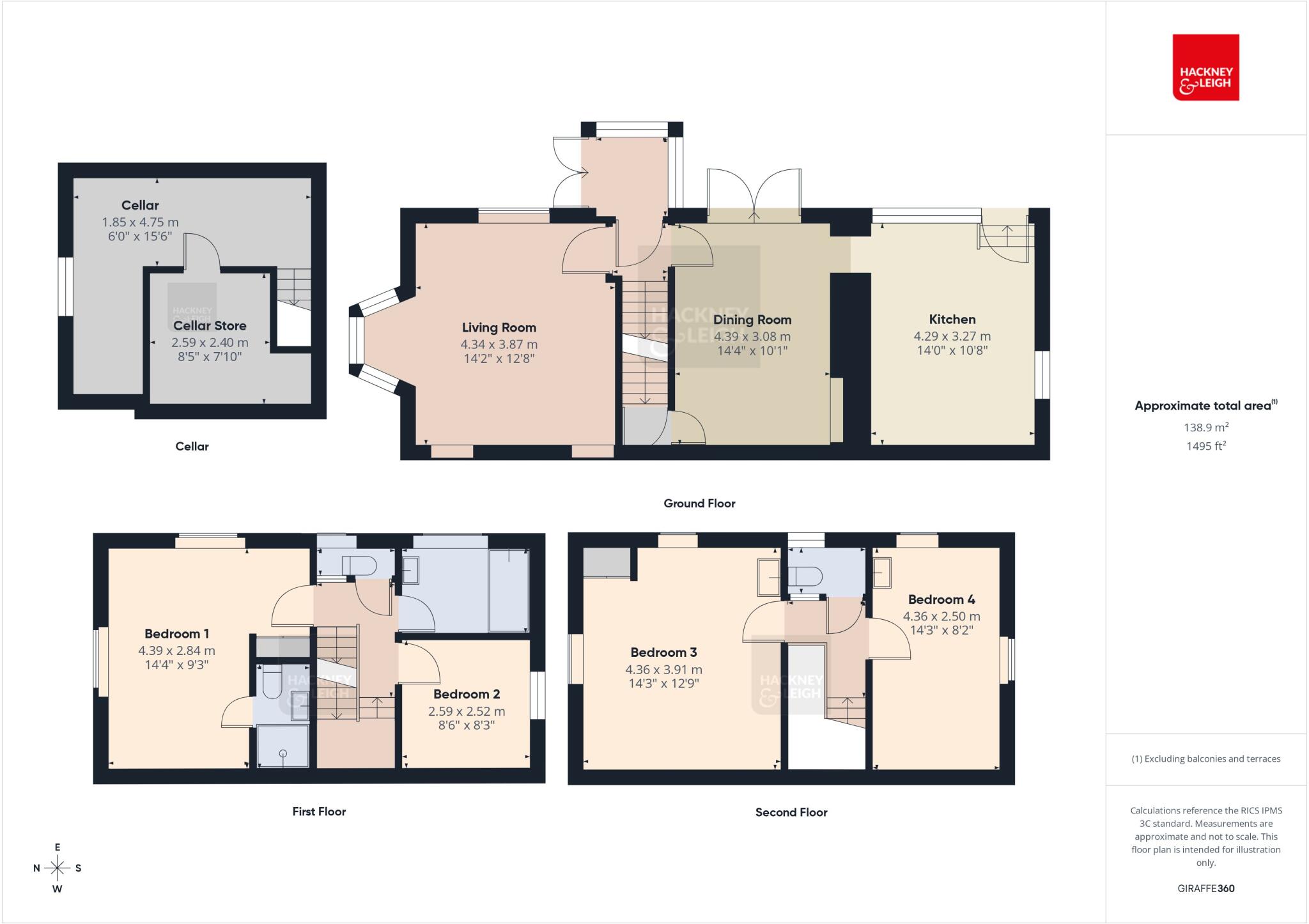  Birch Street, Windermere, Cumbria  LA23 1EG floorplan