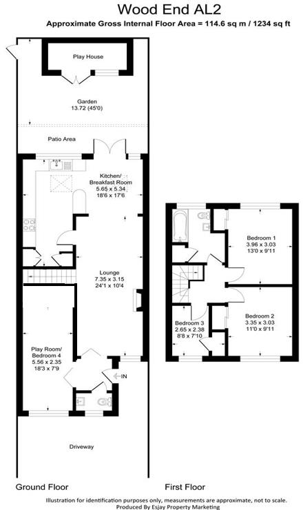 Wood End, Park Street, St. Albans floorplan