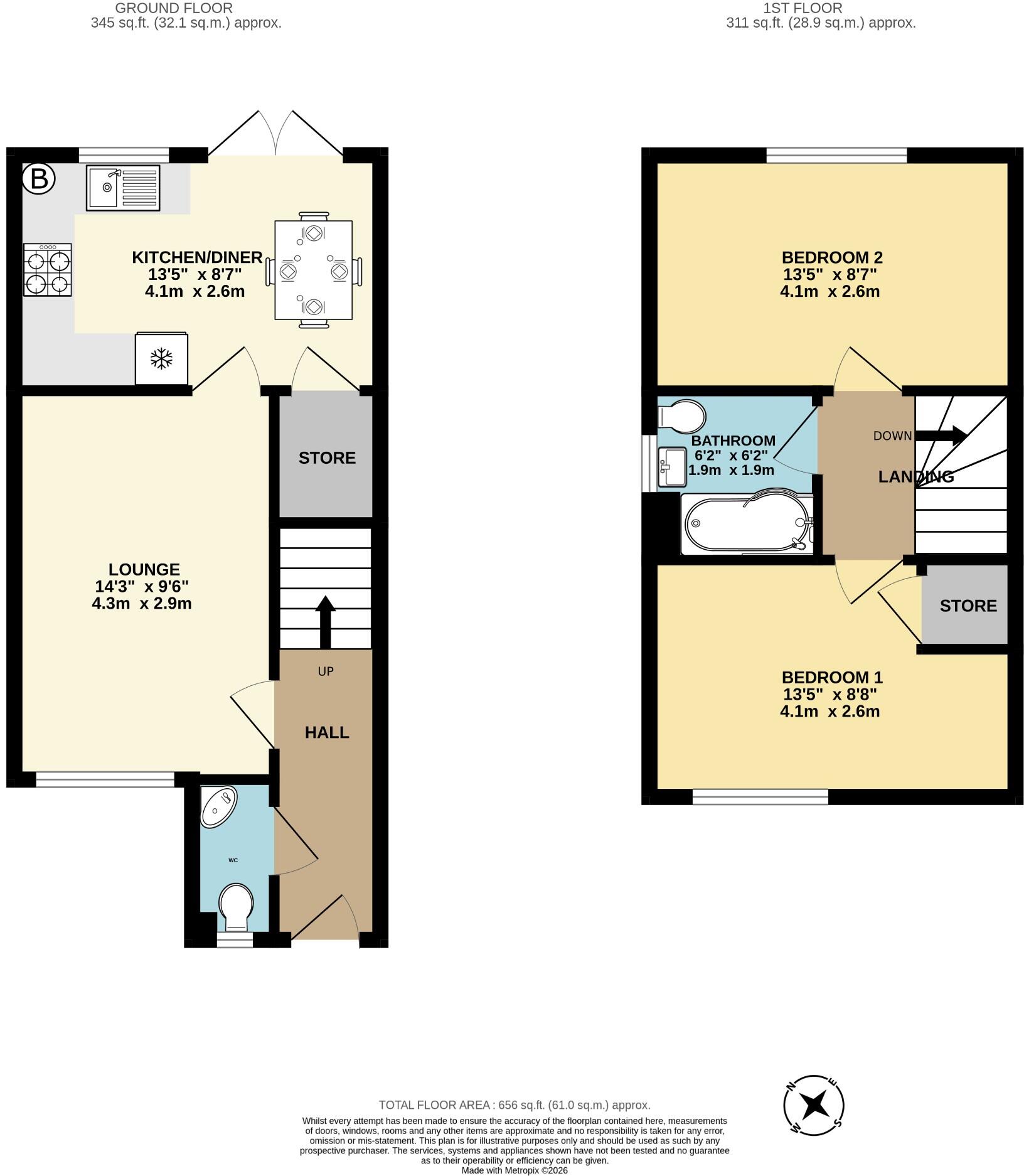 Gerddi Glan Taf, Pontypridd, CF37 floorplan