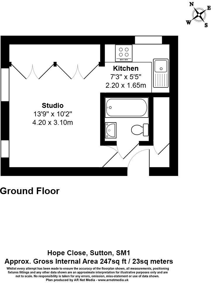 Hope Close, Sutton, SM1 floorplan