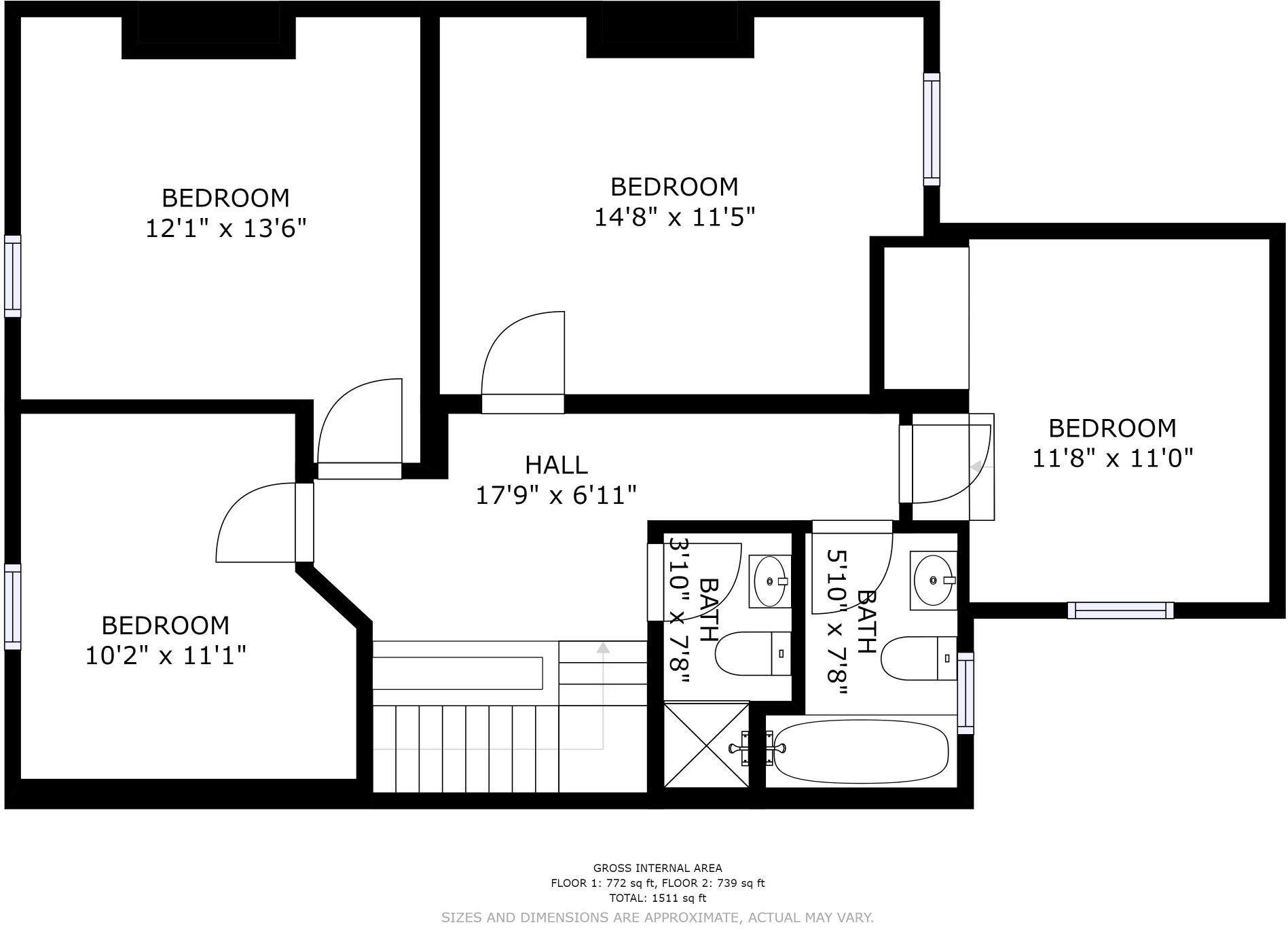 6 Bedroom House, Ferndale Road floorplan