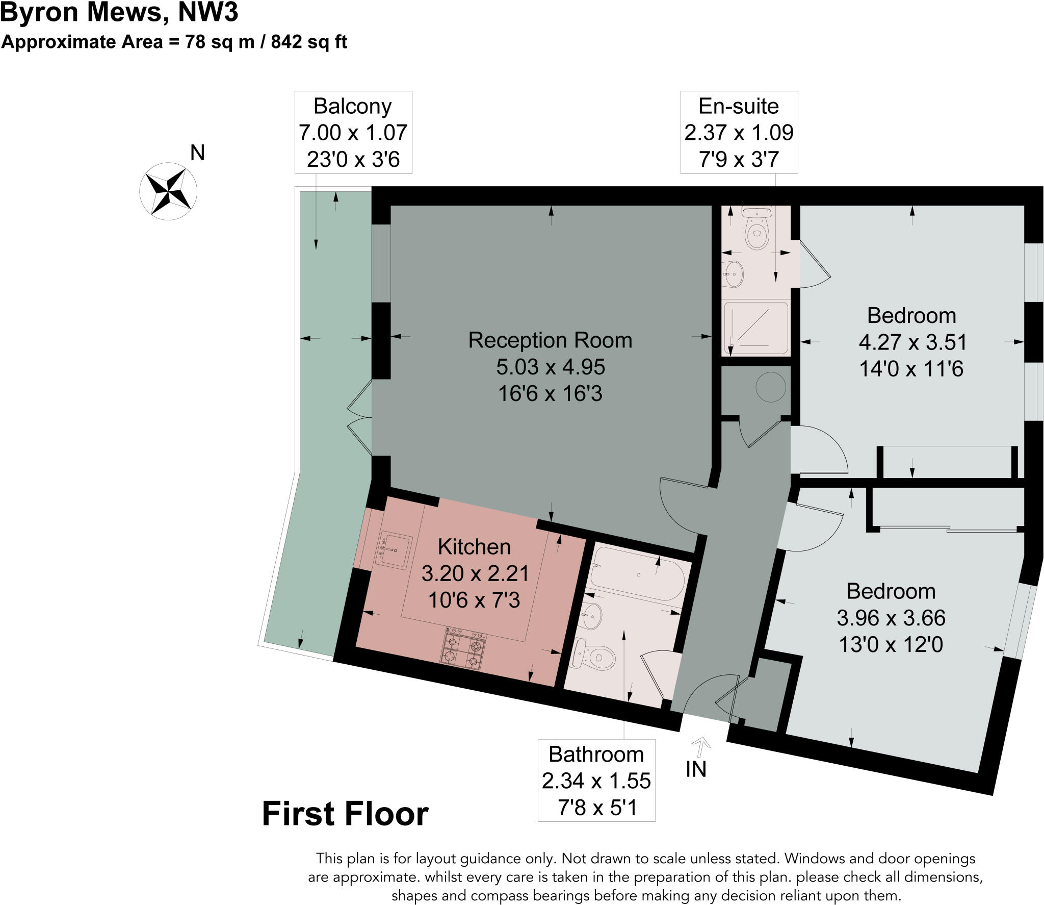 Byron Mews, Hampstead, London, NW3 floorplan