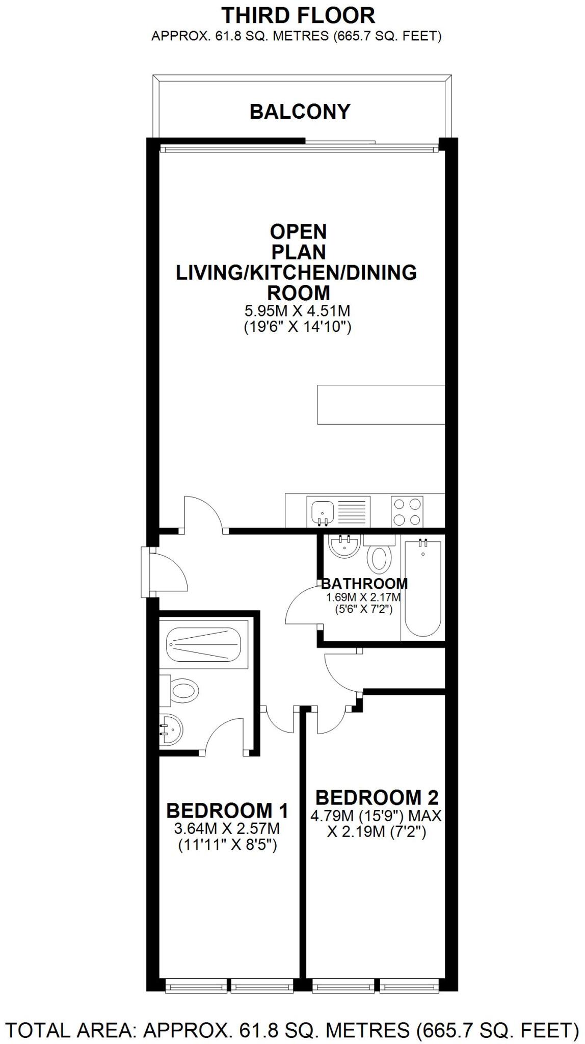 Quayside Lofts, 62 The Close, Newcastle Upon Tyne, NE1 floorplan
